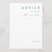 Dusty Boho | Green Wedding Advice Card Hinweiskarte (Vorderseite)
