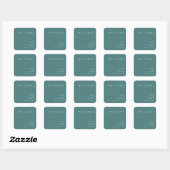 Dusty Boho | Green Wedding Welcome Square Sticker (Blatt)