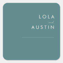 Dusty Boho | Grüne Hochzeiten Umschlag Aufkleber