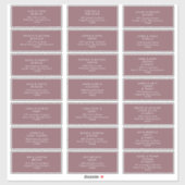 Dusty Boho | Lila Guest Address Labels (Blatt)