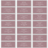 Dusty Boho | Lila Guest Address Labels (Vorderseite)