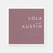 Dusty Boho | Lila Hochzeit Napkins Serviette (Vorderseite)
