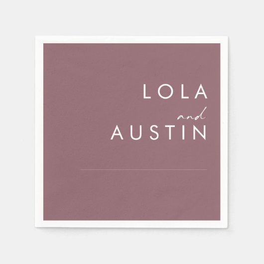 Dusty Boho | Lila Hochzeit Napkins Serviette (Vorderseite)