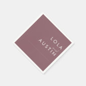 Dusty Boho | Lila Hochzeit Napkins Serviette (Ecke)