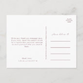Dusty Boho | Lila Hochzeit Vielen Dank Postkarte (Rückseite)