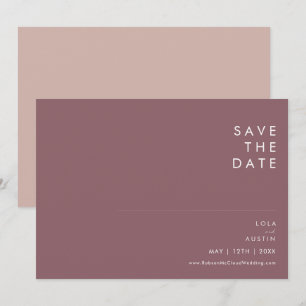 Dusty Boho Lila & Rose Save the Date Horizontal