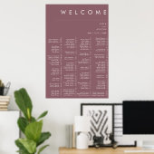 Dusty Boho | Lila Seekarte Poster (Heimbüro)