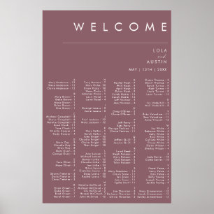 Dusty Boho Lila Seekarte Poster