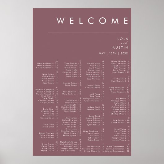 Dusty Boho | Lila Seekarte Poster (Vorne)