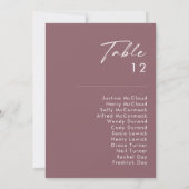 Dusty Boho | LILA TISCHNUMMER (Rückseite)