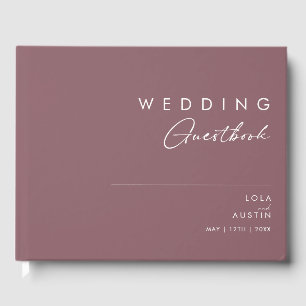 Dusty Boho   Lila und Rose Wedding Guest Book Gästebuch