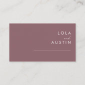 Dusty Boho | Platzkarte für Lila Hochzeiten (Rückseite)
