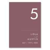 Dusty Boho | PurpleTable number Tischnummer (Rückseite)