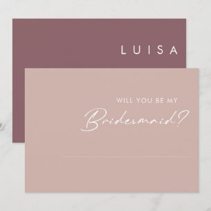 Dusty Boho Rose & Lila Bräunungskarte Einladung