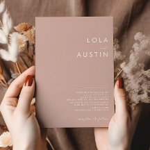Dusty Boho | Rose und Lila Einladung zur Hochzeit