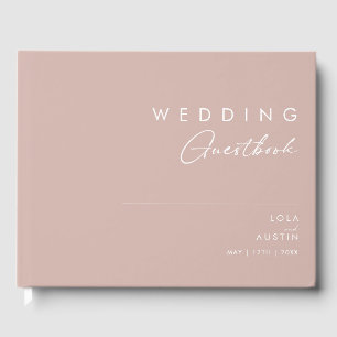 Dusty Boho   Rose und Lila Gästebuch