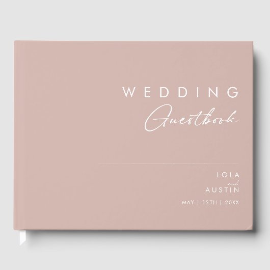 Dusty Boho | Rose und Lila Gästebuch (Vorderseite)