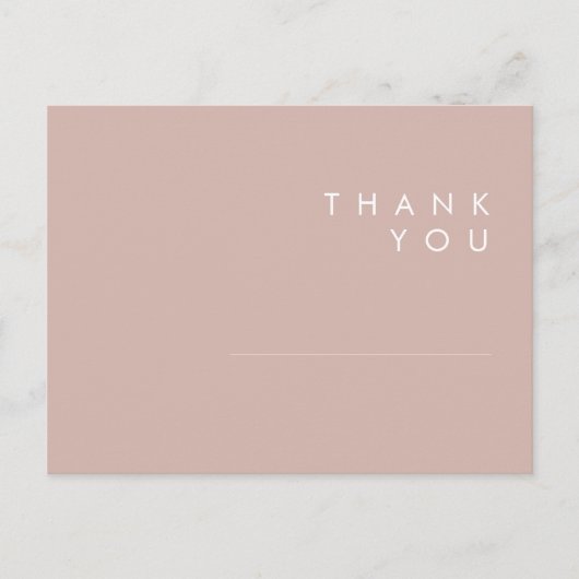 Dusty Boho | Rose und Lila Hochzeit Vielen Dank Postkarte (Vorderseite)