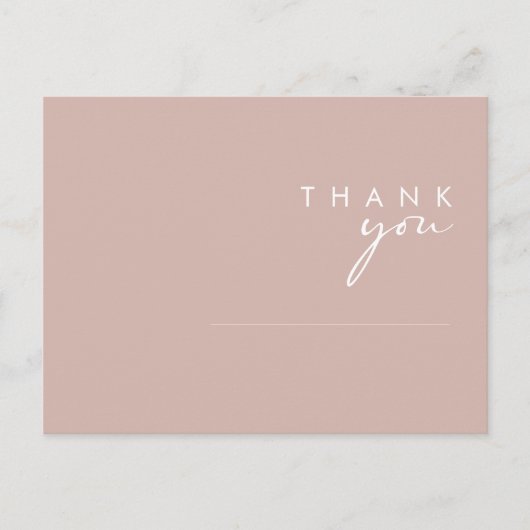 Dusty Boho | Rose und Lila Hochzeit Vielen Dank Postkarte (Vorderseite)