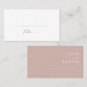 Dusty Boho   Rose und Lila Pauschalhochzeit Platzkarte