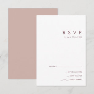 Dusty Boho   Rose und Lila RSVP-Karte RSVP Karte