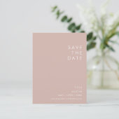 Dusty Boho | Rose und Save the Date Lila Einladungspostkarte (Stehend Vorderseite)