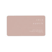 Dusty Boho | Rose Wedding RSVP Adressenzeichen Adressaufkleber (Vorne)