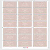 Dusty Boho | Rosen Guest Address labels (Blatt)