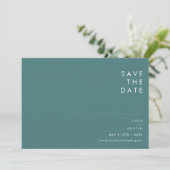 Dusty Boho | Save the Date grün & blau (Stehend Vorderseite)