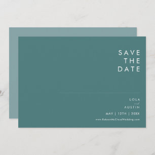 Dusty Boho   Save the Date grün & blau