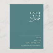 Dusty Boho | Save the Date grün Einladungspostkarte (Vorderseite)