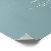 Dusty Boho | Zeichen für Blaue Signatur Poster (Ecke)