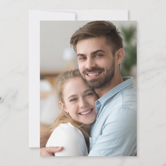 Dusty Botanical Greenerity Gold Foto Save the Date (Rückseite)