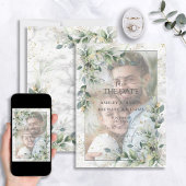Dusty Botanical Greenerity Gold Foto Save the Date