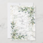 Dusty Botanical Greenerity Gold Foto Save the Date (Rückseite)