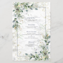 Dusty Botanical Greenerity Gold Marble Wedding Men