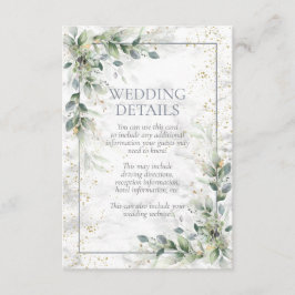 Dusty Botanische Vegetation Goldmarmor Details Begleitkarte