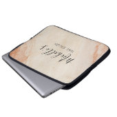 Dusty brown powder chic laptopschutzhülle (Vorne Knopf)