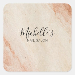 Dusty brown powder chic quadratischer aufkleber