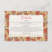 Dusty Brunt Orange Peony Blume Hochzeit im Herbst Begleitkarte (Vorderseite)