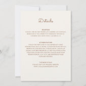 Dusty Brunt Orange Peony Blume Hochzeit im Herbst Einladung (Rückseite)