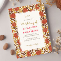 Dusty Brunt Orange Peony Blume Hochzeit im Herbst