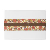 Dusty Brunt Orange Peony Blume Hochzeit im Herbst Einladungsbanderole (Rückseitenbeispiel)