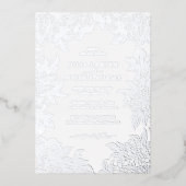 Dusty Brunt Orange Peony Blume Hochzeit im Herbst Folieneinladung (Vorderseite)