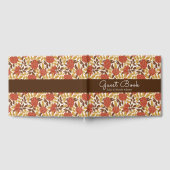 Dusty Brunt Orange Peony Blume Hochzeit im Herbst Gästebuch (Voll)