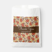 Dusty Brunt Orange Peony Blume Hochzeit im Herbst Geschenktütchen (Vorderseite)