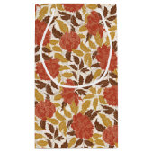 Dusty Brunt Orange Peony Blume Hochzeit im Herbst Kleine Geschenktüte (Rückseite)