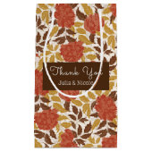 Dusty Brunt Orange Peony Blume Hochzeit im Herbst Kleine Geschenktüte (Vorderseite)