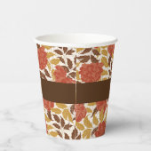 Dusty Brunt Orange Peony Blume Hochzeit im Herbst Pappbecher (Rechts)