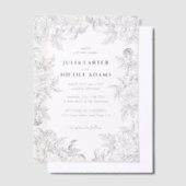 Dusty Brunt Orange Peony Blume Hochzeit im Herbst Pergament Einladungen (Versetzt)